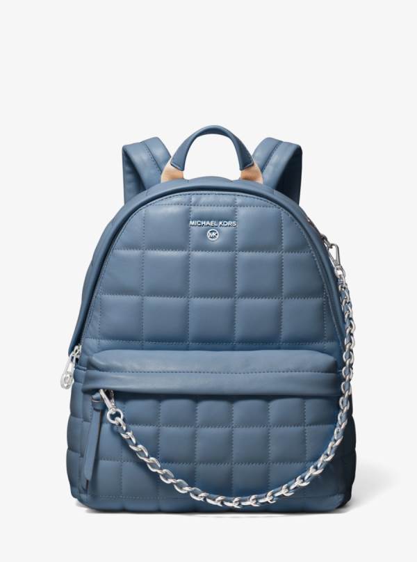 Damske Batohy Michael Kors Slater Medium Quilted Leather Modre - Kabelky Michael Kors Outlet | WIDQB-5731